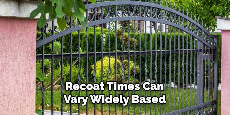 Recoat Times Can Vary Widely Based